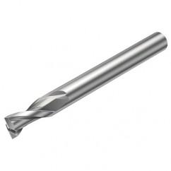 2P123-0600-NG H10F 6mm 2 FL Straight Center Cut w/Reduced Cylindrical .3mm/.012 smaller than Cutting Diameter Shank - Exact Industrial Supply