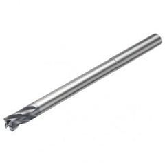 2P210-0100-NC N20C 1mm 2 FL Straight Center Cut w/Cylindrical with Neck Shank - Exact Industrial Supply