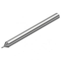 2P211-0040-PC 1620 0.4mm FL Straight Center Cut w/Cylindrical with Neck Shank - Exact Industrial Supply
