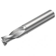 2S220-0400-030-NC H10F 4mm FL Straight Corner Radius Center Cut w/Cylindrical with Neck Shank - Exact Industrial Supply