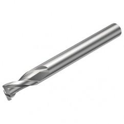 2S221-2000-250-NG H10F 20mm 2 FL Straight Corner Radius Center Cut w/Reduced Cylindrical .3mm/.012 smaller than Cutting Diameter Shank - Exact Industrial Supply
