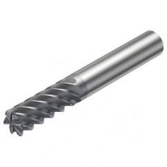 R215.26-12050CAC26H 1610 12mm 6 FL Solid Carbide End Mill - Corner Radius w/Cylindrical Shank - Exact Industrial Supply