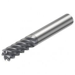 R215.38-20050-AC38L 1620 20mm 8 FL Solid Carbide End Mill - Corner Radius w/Cylindrical Shank - Exact Industrial Supply