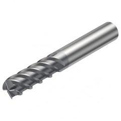 R215.H4-04050BAC01H 1610 4mm 4 FL Solid Carbide high feed End Mill w/Cylindrical Shank - Exact Industrial Supply