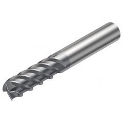R215.H4-12050DAC04H 1610 12mm 4 FL Solid Carbide high feed End Mill w/Cylindrical Shank - Exact Industrial Supply
