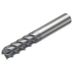 R215.H4-12050DAC04H 1610 12mm 4 FL Solid Carbide high feed End Mill w/Cylindrical Shank - Exact Industrial Supply