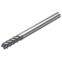 R215.H4-06050BAK02P 1620 6mm 4 FL Solid Carbide high feed End Mill w/Cylindrical Shank - Exact Industrial Supply