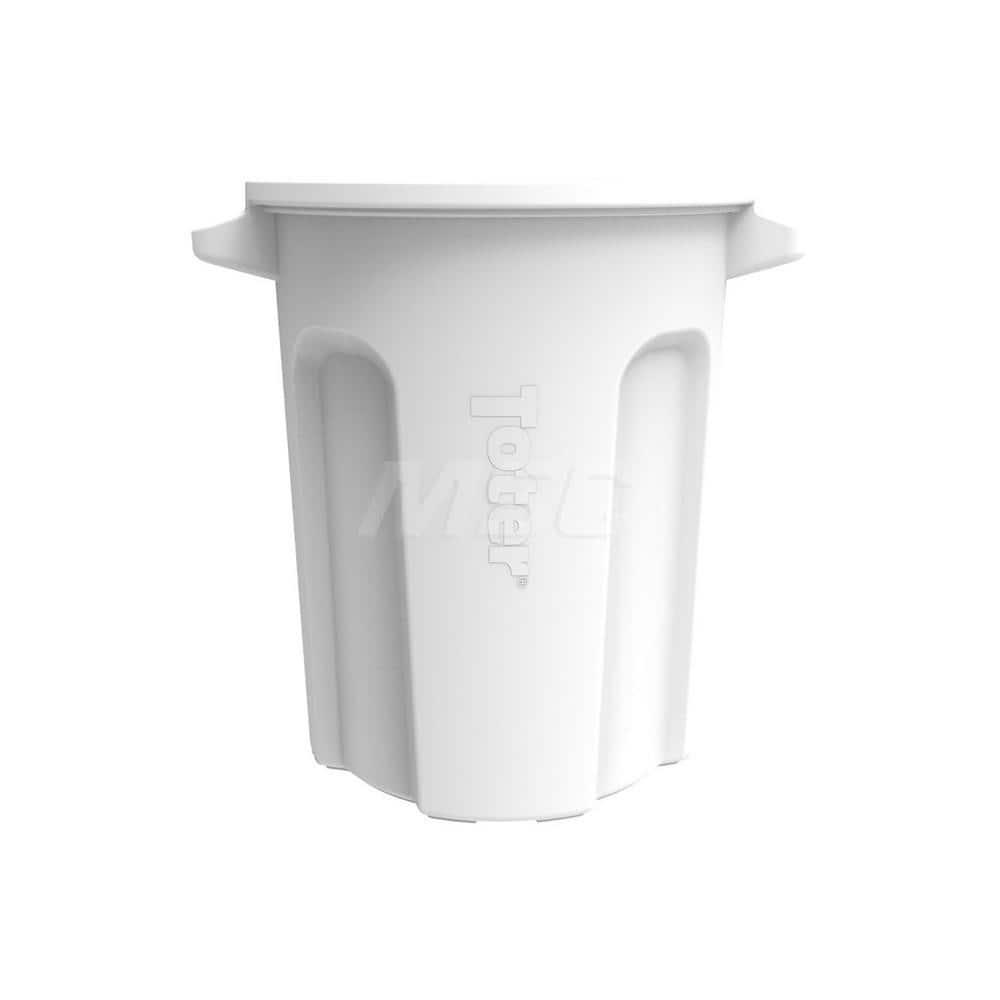 Trash Cans & Recycling Containers; Product Type: Trash Can; Container Capacity: 20 gal; Container Shape: Round; Lid Type: No Lid; Container Material: Plastic; Color: White; Features: Integrated Handles Aids In Lifting Of Can & Improves Dumping Efficiency;