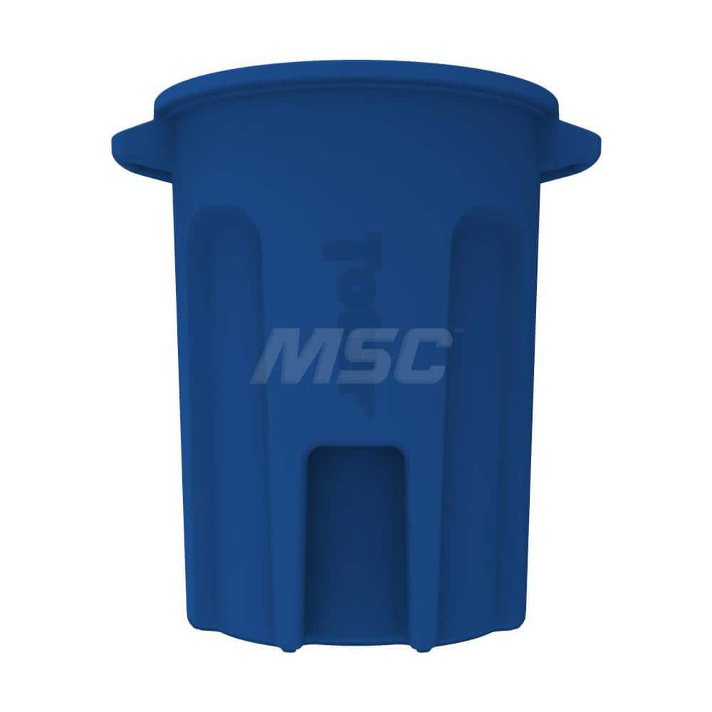 Trash Cans & Recycling Containers; Product Type: Trash Can; Container Capacity: 32 gal; Container Shape: Round; Lid Type: No Lid; Container Material: Plastic; Color: Blue; Features: Integrated Handles Aids In Lifting Of Can & Improves Dumping Efficiency;