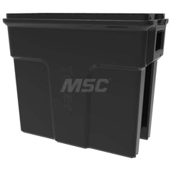 Trash Cans & Recycling Containers; Product Type: Trash Can; Container Capacity: 16 gal; Container Shape: Rectangle; Lid Type: No Lid; Container Material: Plastic; Color: Black; Features: Integrated Handles For Ease Of Use With Carrying & Transport; Ventin