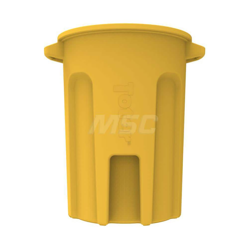 Trash Cans & Recycling Containers; Product Type: Trash Can; Container Capacity: 44 gal; Container Shape: Round; Lid Type: No Lid; Container Material: Plastic; Color: Yellow; Features: Integrated Handles Aids In Lifting Of Can & Improves Dumping Efficiency