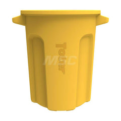 Trash Cans & Recycling Containers; Product Type: Trash Can; Container Capacity: 20 gal; Container Shape: Round; Lid Type: No Lid; Container Material: Plastic; Color: Yellow; Features: Integrated Handles Aids In Lifting Of Can & Improves Dumping Efficiency