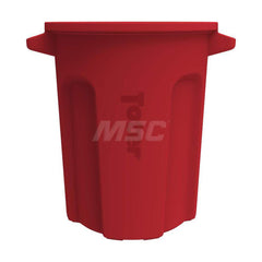 Trash Cans & Recycling Containers; Product Type: Trash Can; Container Capacity: 20 gal; Container Shape: Round; Lid Type: No Lid; Container Material: Plastic; Color: Red; Features: Integrated Handles Aids In Lifting Of Can & Improves Dumping Efficiency; R
