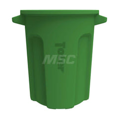 Trash Cans & Recycling Containers; Product Type: Trash Can; Container Capacity: 20 gal; Container Shape: Round; Lid Type: No Lid; Container Material: Plastic; Color: Lime Green; Features: Integrated Handles Aids In Lifting Of Can & Improves Dumping Effici