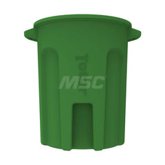 Trash Cans & Recycling Containers; Product Type: Trash Can; Container Capacity: 55 gal; Container Shape: Round; Lid Type: No Lid; Container Material: Plastic; Color: Lime Green; Features: Integrated Handles Aids In Lifting Of Can & Improves Dumping Effici