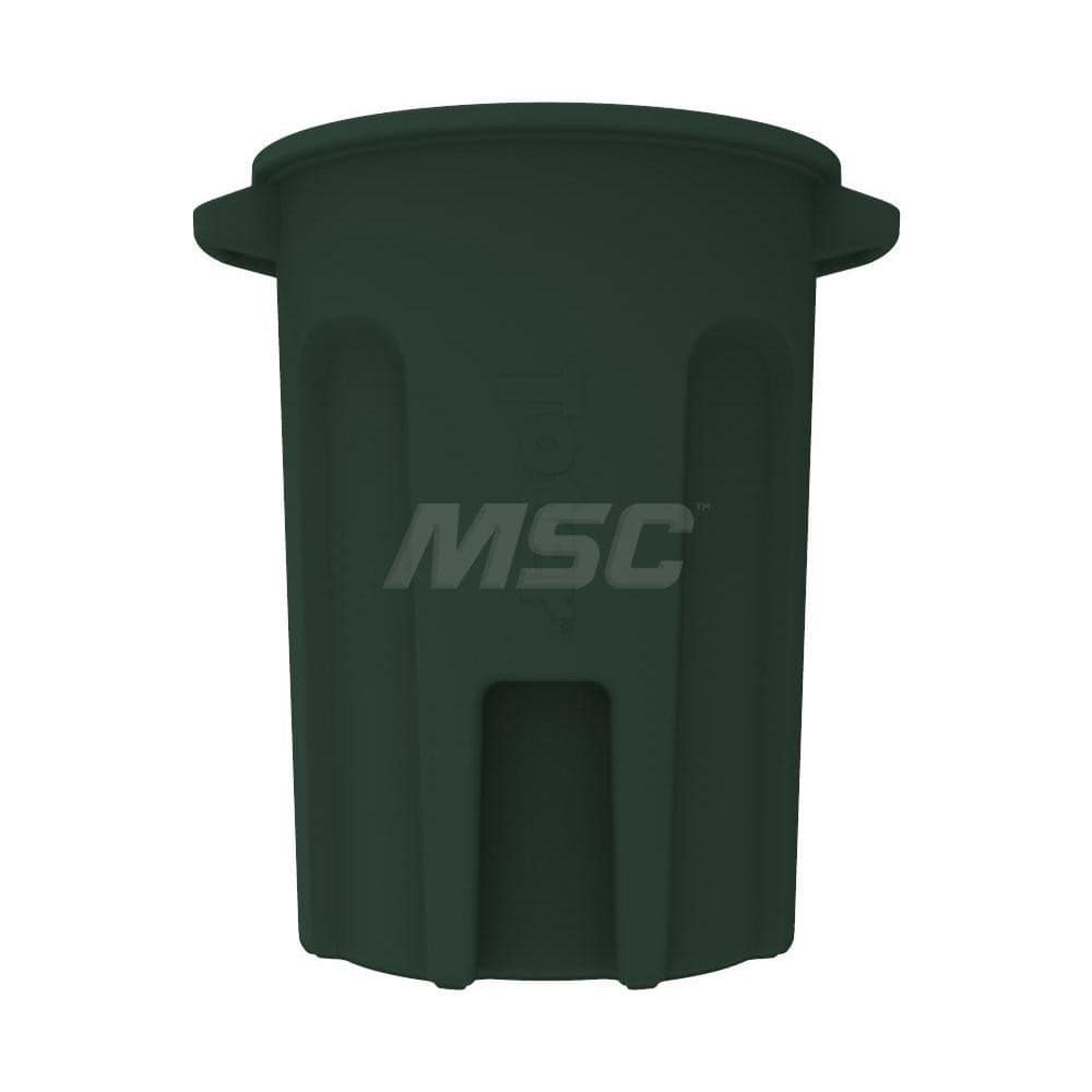 Trash Cans & Recycling Containers; Product Type: Trash Can; Container Capacity: 44 gal; Container Shape: Round; Lid Type: No Lid; Container Material: Plastic; Color: Forest Green; Features: Integrated Handles Aids In Lifting Of Can & Improves Dumping Effi