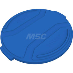 Trash Can & Recycling Container Lids; Lid Shape: Round; Lid Type: Flat; Container Shape: Round; Color/Finish: Blue; For Use With: Trash Cans; Material: Plastic; Overall Length: 28.90; Lid Length (Inch): 28.90; Height (Decimal Inch): 1.7; Height (Inch): 1.