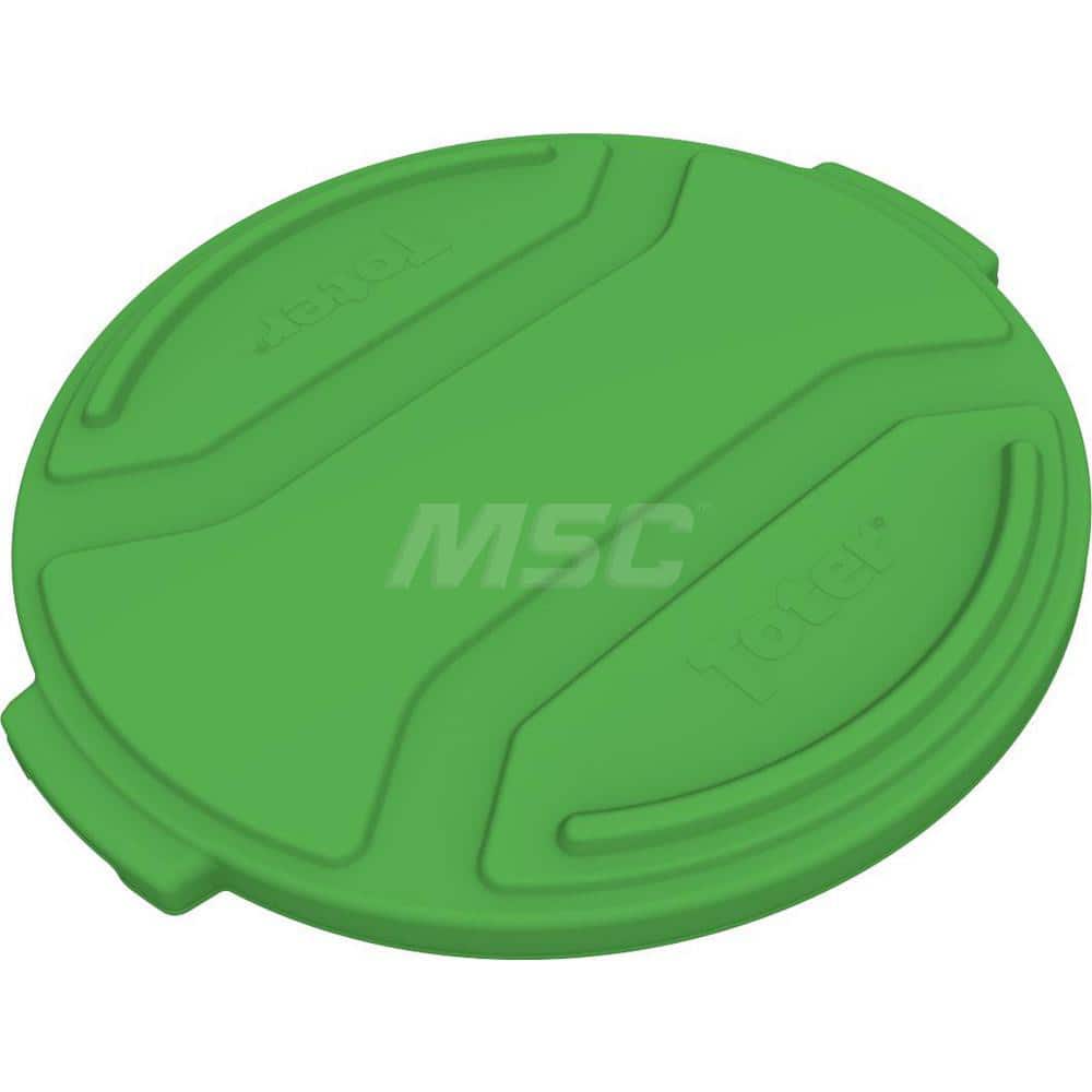Trash Can & Recycling Container Lids; Lid Shape: Round; Lid Type: Flat; Container Shape: Round; Color/Finish: Lime Green; For Use With: Trash Cans; Material: Plastic; Overall Length: 26.60; Lid Length (Inch): 26.60; Height (Decimal Inch): 1.8; Height (Inc