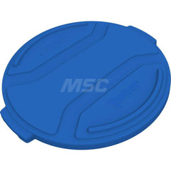 Trash Can & Recycling Container Lids; Lid Shape: Round; Lid Type: Flat; Container Shape: Round; Color/Finish: Blue; For Use With: Trash Cans; Material: Plastic; Overall Length: 26.60; Lid Length (Inch): 26.60; Height (Decimal Inch): 1.8; Height (Inch): 1.