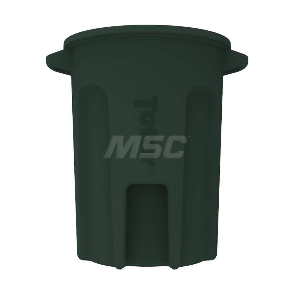 Trash Cans & Recycling Containers; Product Type: Trash Can; Container Capacity: 32 gal; Container Shape: Round; Lid Type: No Lid; Container Material: Plastic; Color: Forest Green; Features: Integrated Handles Aids In Lifting Of Can & Improves Dumping Effi