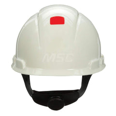 Hard Hat: Construction, High Visibility & Impact Resistant, Full Brim, Type 1, Class C, 4-Point Suspension White, HDPE, Vented