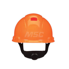 Hard Hat: Construction & Impact Resistant, Cap, Type 1, Class C, 4-Point Suspension Orange, HDPE, Vented