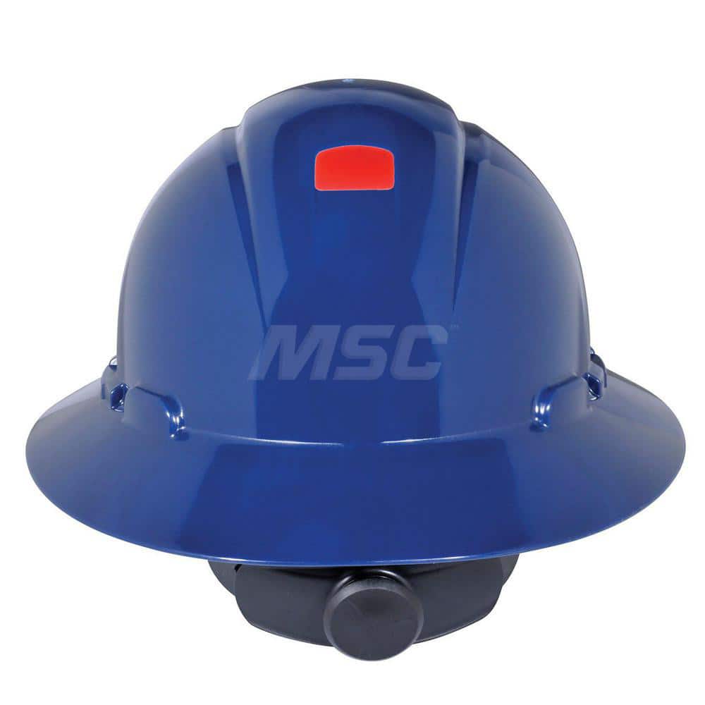 Hard Hat: Construction, Electrical Protection, Heat Protection, High Visibility & Impact Resistant, Full Brim, Type 1, Class E & G, 4-Point Suspension Black, HDPE