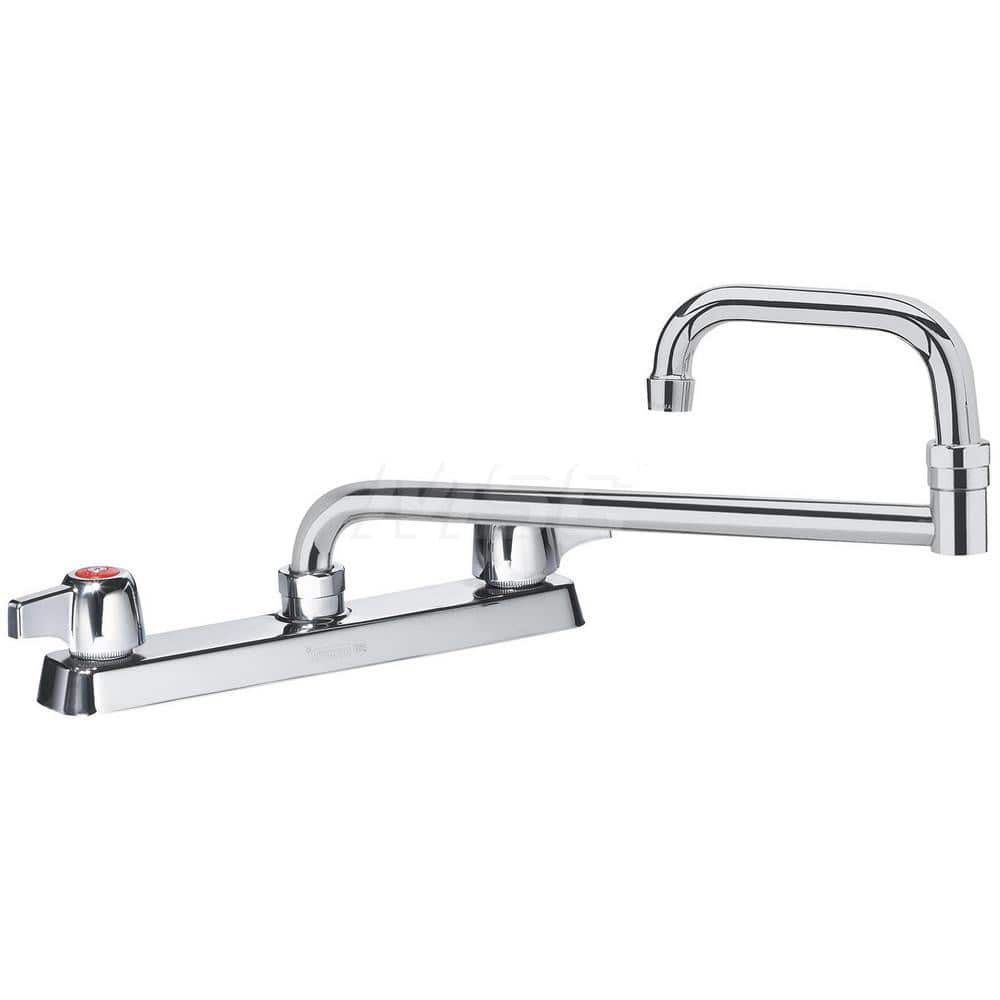 Industrial & Laundry Faucets; Type: Base Mount Faucet; Style: Base Mounted; Design: Base Mounted; Handle Type: Lever; Spout Type: Swing Spout/Nozzle; Mounting Centers: 8; Spout Size: 18; Finish/Coating: Chrome Plated; Type: Base Mount Faucet; Minimum Orde