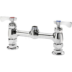 Industrial & Laundry Faucets; Type: Base Mount Faucet; Style: Base Mounted; Design: Base Mounted; Handle Type: Lever; Spout Type: No Spout; Mounting Centers: 8; Finish/Coating: Chrome Plated Brass; Type: Base Mount Faucet; Minimum Order Quantity: Solid Ch