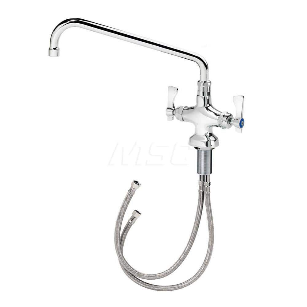 Industrial & Laundry Faucets; Type: Base Mount Faucet; Style: Base Mounted; Design: Base Mounted; Handle Type: Lever; Spout Type: Swing Spout/Nozzle; Mounting Centers: Single Hole; Spout Size: 12; Finish/Coating: Chrome Plated Brass; Type: Base Mount Fauc