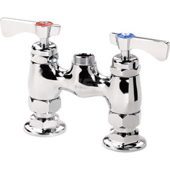 Industrial & Laundry Faucets; Type: Base Mount Faucet; Style: Base Mounted; Design: Base Mounted; Handle Type: Lever; Spout Type: No Spout; Mounting Centers: 4; Finish/Coating: Chrome Plated Brass; Type: Base Mount Faucet; Minimum Order Quantity: Solid Ch