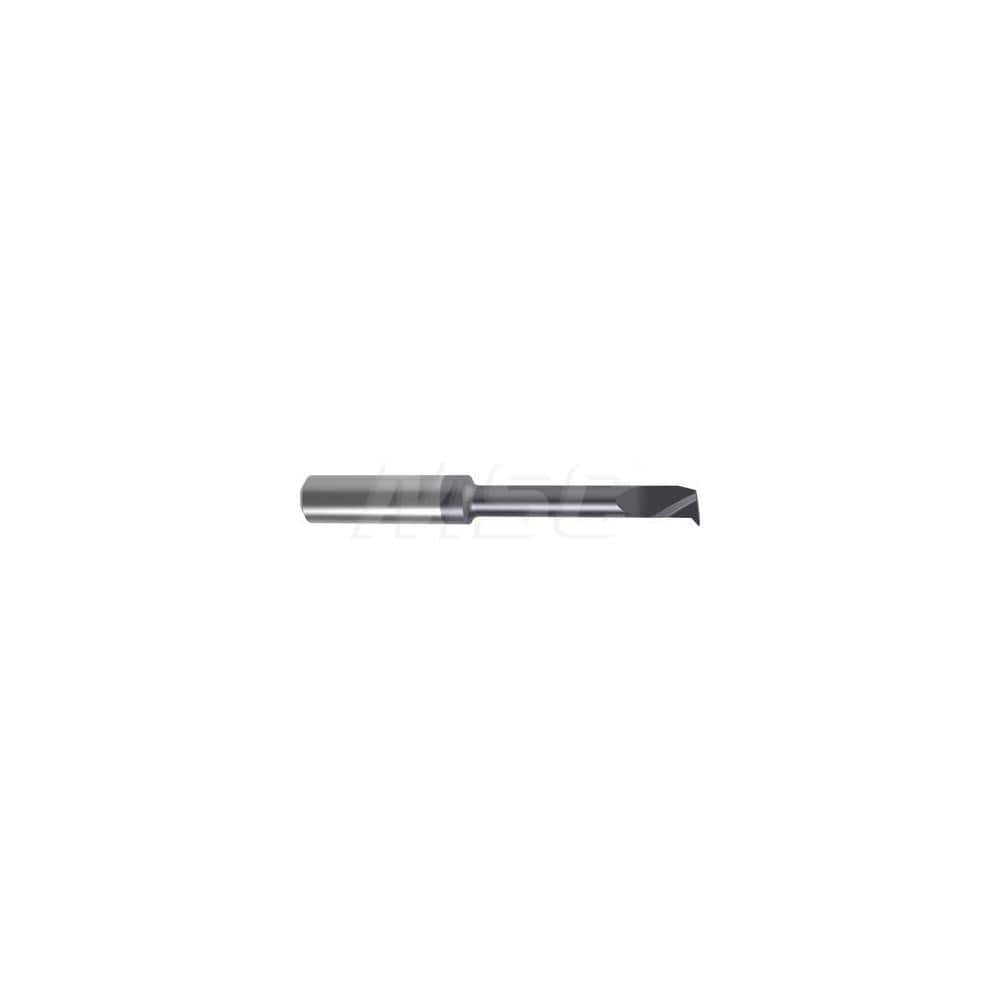 Internal Boring Bar: 0.2756″ Min Bore, 1.063″ Max Depth, Left Hand Cut, Carbide 2.0472″ OAL, 0.0039″ Corner Radius