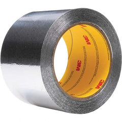 3M - 55m x 102mm x 4.6 mil Silver Aluminum Foil Tape - Exact Industrial Supply