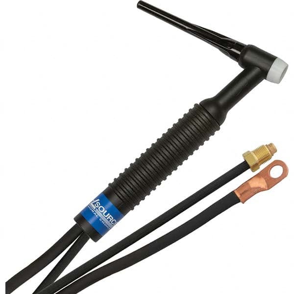 PRO-SOURCE - 200 Amp 12-1/2' Rubber Outfit 26F Air Cooled TIG Welding Torch Kit - Exact Industrial Supply