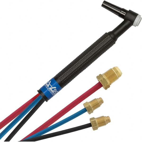 PRO-SOURCE - 250 Amp 12-1/2' Rubber Outfit 20F Water Cooled TIG Welding Torch Kit - Exact Industrial Supply