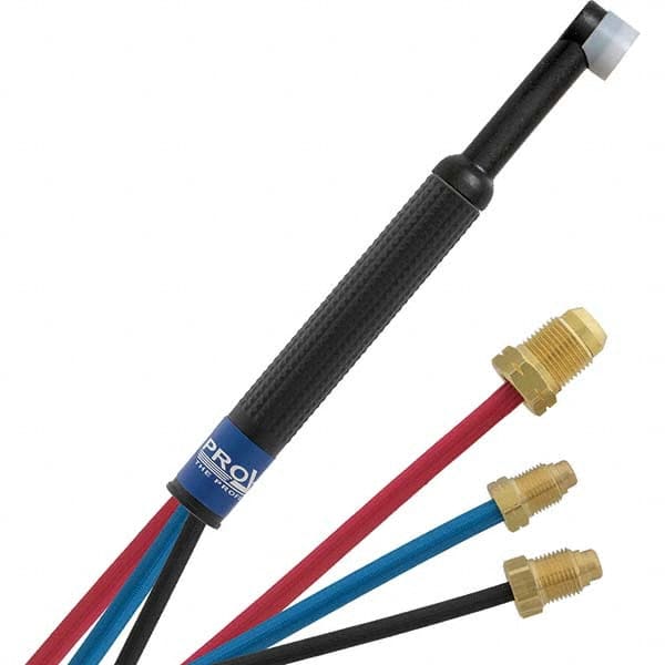 PRO-SOURCE - 180 Amp 25' Rubber Outfit 24WN Water Cooled TIG Welding Torch Kit - Exact Industrial Supply