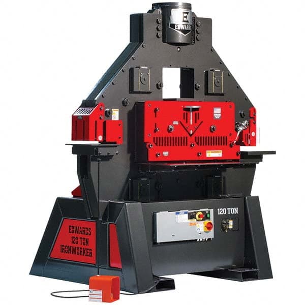 Edwards Manufacturing - Ironworkers Throat Depth (Inch): 11 Punching Pressure (Ton): 120 - Exact Industrial Supply