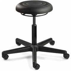 Bevco - Swivel & Adjustable Stools Type: Adjustable Backless Stool Base Type: Black Nylon Base - Exact Industrial Supply