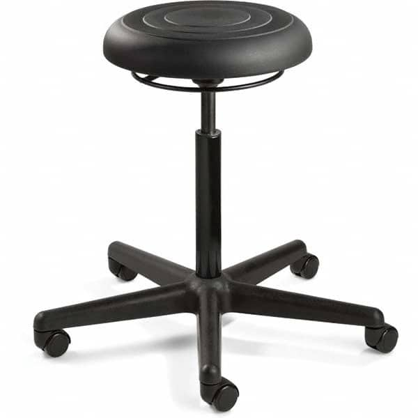 Bevco - Swivel & Adjustable Stools Type: Adjustable Backless Stool Base Type: Black Nylon Base - Exact Industrial Supply