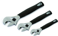 3 Piece Ratcheting Adjustable Wrench Set - Exact Industrial Supply