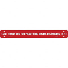 NMC - "Thank You for Practicting Social Distancing" Adhesive-Backed Floor Sign - Exact Industrial Supply