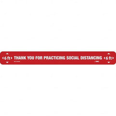 NMC - "Thank You for Practicting Social Distancing" Adhesive-Backed Floor Sign - Exact Industrial Supply