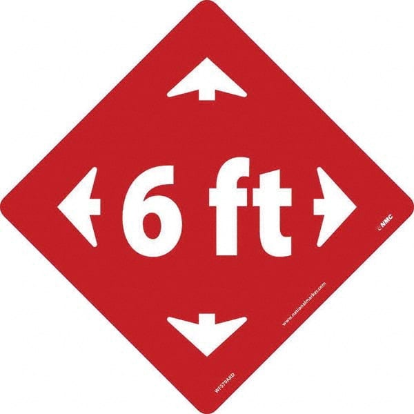 NMC - "6 ft" Adhesive-Backed Floor Sign - Exact Industrial Supply