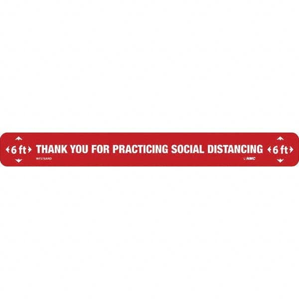 NMC - "Thank You for Practicting Social Distancing" Adhesive-Backed Floor Sign - Exact Industrial Supply