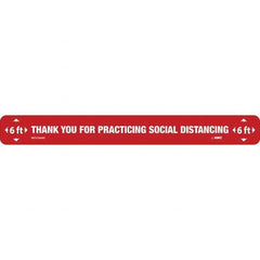 NMC - "Thank You for Practicting Social Distancing" Adhesive-Backed Floor Sign - Exact Industrial Supply