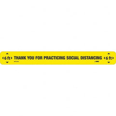 NMC - "Thank You for Practicting Social Distancing" Adhesive-Backed Floor Sign - Exact Industrial Supply