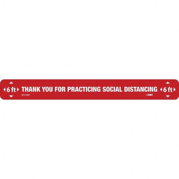 NMC - "Thank You for Practicting Social Distancing" Adhesive-Backed Floor Sign - Exact Industrial Supply