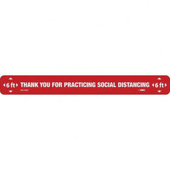 NMC - "Thank You for Practicting Social Distancing" Adhesive-Backed Floor Sign - Exact Industrial Supply