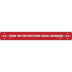 NMC - "Thank You for Practicting Social Distancing" Adhesive-Backed Floor Sign - Exact Industrial Supply