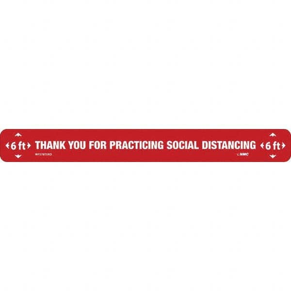 NMC - "Thank You for Practicting Social Distancing" Adhesive-Backed Floor Sign - Exact Industrial Supply